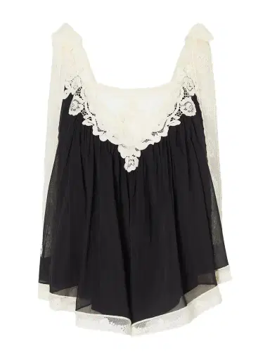 Zimmermann Roselight Lace-trimmed Cotton And Silk-blend Cami Top | Thumbnail 1 Zimmermann Roselight Lace-trimmed Cotton And Silk-blend Cami Top | Thumbnail 1