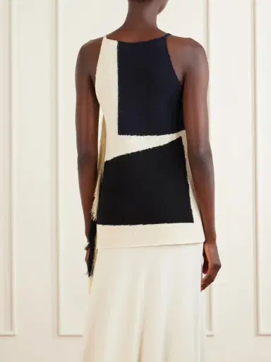 Proenza Schouler Saskia Fringed Intarsia-knit Blouse | Thumbnail 4 Proenza Schouler Saskia Fringed Intarsia-knit Blouse | Thumbnail 4