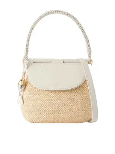 Loewe + Paula Ibiza Pescador Leather-trimmed Raffia Shoulder Bag | Thumbnail 1 Loewe + Paula Ibiza Pescador Leather-trimmed Raffia Shoulder Bag | Thumbnail 1