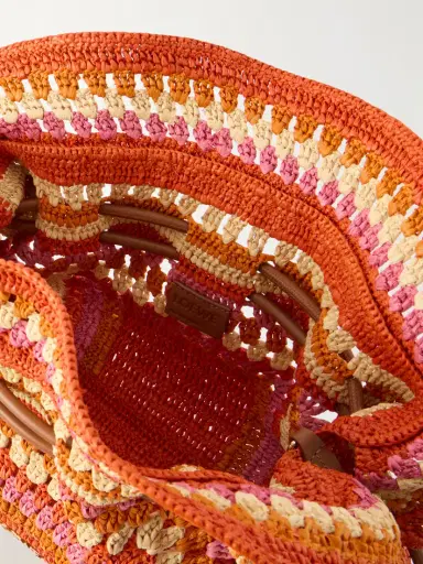 Loewe + Paula's Ibiza Flamenco Mini Leather-trimmed Crocheted Raffia Clutch | Thumbnail 6 Loewe + Paula's Ibiza Flamenco Mini Leather-trimmed Crocheted Raffia Clutch | Thumbnail 6