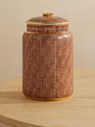 L'Objet Ashanti Large Gold-plated Earthenware Canister | Thumbnail 1 L'Objet Ashanti Large Gold-plated Earthenware Canister | Thumbnail 1