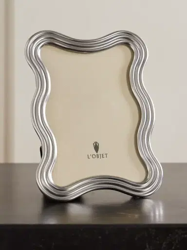 L'Objet Ripple Platinum-plated 4x6 Picture Frame | Thumbnail 1 L'Objet Ripple Platinum-plated 4x6 Picture Frame | Thumbnail 1
