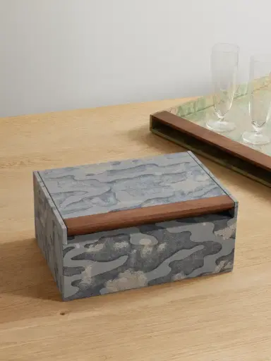 L'Objet Fortuny Isole Camouflage-print Twill And Wood Box | Thumbnail 2 L'Objet Fortuny Isole Camouflage-print Twill And Wood Box | Thumbnail 2