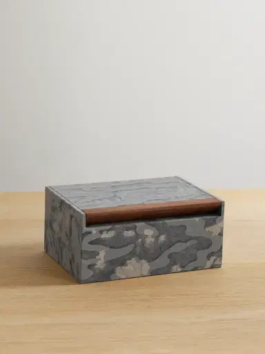 L'Objet Fortuny Isole Camouflage-print Twill And Wood Box | Thumbnail 1 L'Objet Fortuny Isole Camouflage-print Twill And Wood Box | Thumbnail 1