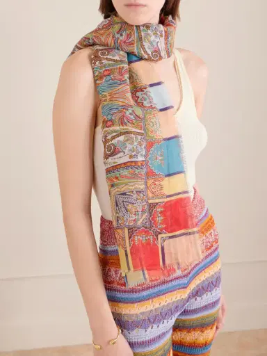 Etro Aida Printed Scarf | Thumbnail 5 Etro Aida Printed Scarf | Thumbnail 5