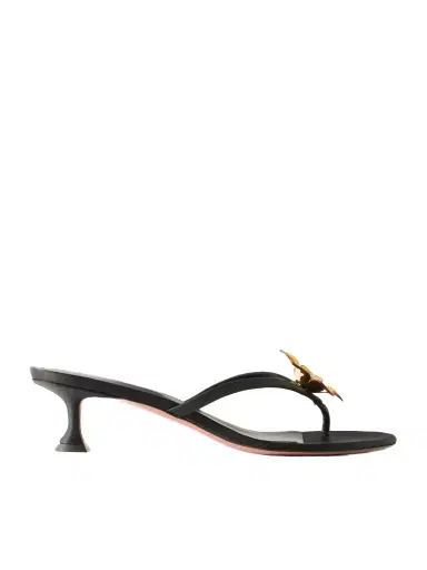 Amina Muaddi Vittoria 45 Satin Thong Sandals | Thumbnail 1 Amina Muaddi Vittoria 45 Satin Thong Sandals | Thumbnail 1