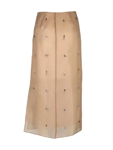 LAFAYETTE 148 Embellished Organza Silk Pencil Skirt | Thumbnail 2 LAFAYETTE 148 Embellished Organza Silk Pencil Skirt | Thumbnail 2