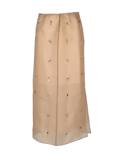 LAFAYETTE 148 Embellished Organza Silk Pencil Skirt | Thumbnail 1 LAFAYETTE 148 Embellished Organza Silk Pencil Skirt | Thumbnail 1