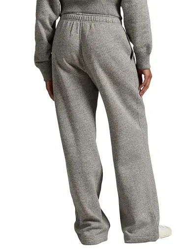 Polo Ralph Lauren Women's Drawstring Fleece Wide-Leg Sweatpants - Dark Vintage Heather - Size XL | Thumbnail 4 Polo Ralph Lauren Women's Drawstring Fleece Wide-Leg Sweatpants - Dark Vintage Heather - Size XL | Thumbnail 4