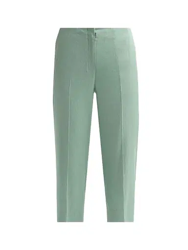 Theory Women's Linen-Blend Slit Capri Pants - Delicate Green | Thumbnail 1 Theory Women's Linen-Blend Slit Capri Pants - Delicate Green | Thumbnail 1