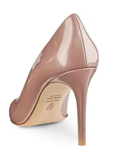 Stuart Weitzman Women's Stuart Power 85MM Patent Leather Pumps - Almost Mauve - Size 9.5 | Thumbnail 3 Stuart Weitzman Women's Stuart Power 85MM Patent Leather Pumps - Almost Mauve - Size 9.5 | Thumbnail 3