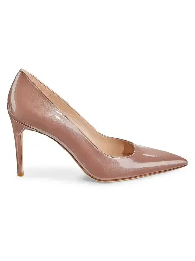 Stuart Weitzman Women's Stuart Power 85MM Patent Leather Pumps - Almost Mauve - Size 9.5 | Thumbnail 1 Stuart Weitzman Women's Stuart Power 85MM Patent Leather Pumps - Almost Mauve - Size 9.5 | Thumbnail 1