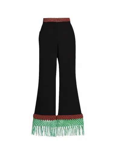 Rosie Assoulin Women's Macrame Pizzants Pants | Thumbnail 1 Rosie Assoulin Women's Macrame Pizzants Pants | Thumbnail 1