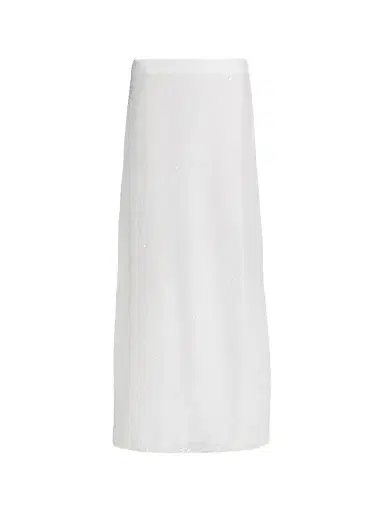 MOSCHINO Women's Sequined Cotton Maxi Skirt - Multi White | Thumbnail 1 MOSCHINO Women's Sequined Cotton Maxi Skirt - Multi White | Thumbnail 1