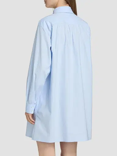 MOSCHINO Women's Stretch-Cotton Tieneck Shirtdress - Multi Light Blue | Thumbnail 5 MOSCHINO Women's Stretch-Cotton Tieneck Shirtdress - Multi Light Blue | Thumbnail 5