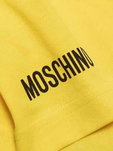 MOSCHINO Women's Half Smile Cotton T-Shirt - Multi Yellow | Thumbnail 7 MOSCHINO Women's Half Smile Cotton T-Shirt - Multi Yellow | Thumbnail 7