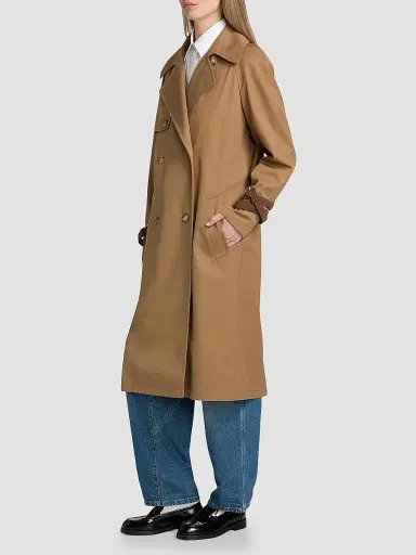 MOSCHINO Women's Gabardine Double-Breasted Trench Coat | Thumbnail 4 MOSCHINO Women's Gabardine Double-Breasted Trench Coat | Thumbnail 4