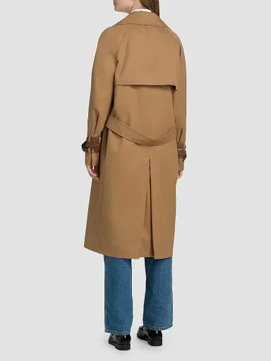 MOSCHINO Women's Gabardine Double-Breasted Trench Coat | Thumbnail 5 MOSCHINO Women's Gabardine Double-Breasted Trench Coat | Thumbnail 5