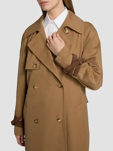 MOSCHINO Women's Gabardine Double-Breasted Trench Coat | Thumbnail 6 MOSCHINO Women's Gabardine Double-Breasted Trench Coat | Thumbnail 6