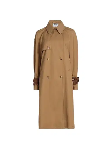 MOSCHINO Women's Gabardine Double-Breasted Trench Coat | Thumbnail 1 MOSCHINO Women's Gabardine Double-Breasted Trench Coat | Thumbnail 1