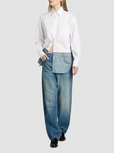 Moschino Women's Relaxed Mid-Rise Jeans - Blue | Thumbnail 2 Moschino Women's Relaxed Mid-Rise Jeans - Blue | Thumbnail 2