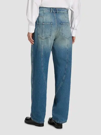Moschino Women's Relaxed Mid-Rise Jeans - Blue | Thumbnail 5 Moschino Women's Relaxed Mid-Rise Jeans - Blue | Thumbnail 5