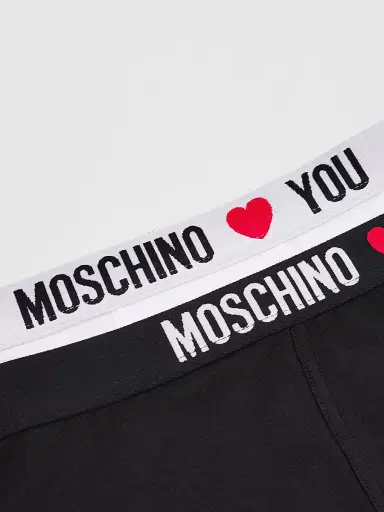 MOSCHINO Men's My Valentine Stretch-Jersey Trunk Brief 2-Pack - Multi Black | Thumbnail 2 MOSCHINO Men's My Valentine Stretch-Jersey Trunk Brief 2-Pack - Multi Black | Thumbnail 2