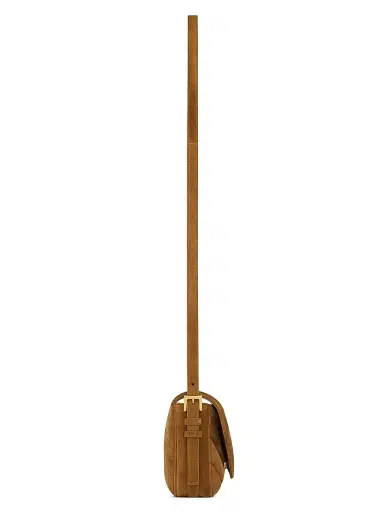 Saint Laurent Women's Loulou Toy Crossbody Bag in Matelassé Suede - Caramel Cognac | Thumbnail 5 Saint Laurent Women's Loulou Toy Crossbody Bag in Matelassé Suede - Caramel Cognac | Thumbnail 5