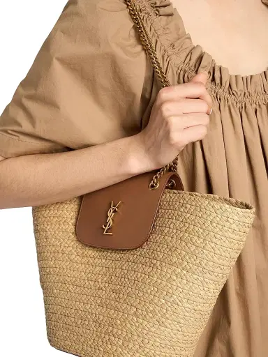 Saint Laurent Women's Manon Tote Bag in Raffia - Natural | Thumbnail 3 Saint Laurent Women's Manon Tote Bag in Raffia - Natural | Thumbnail 3