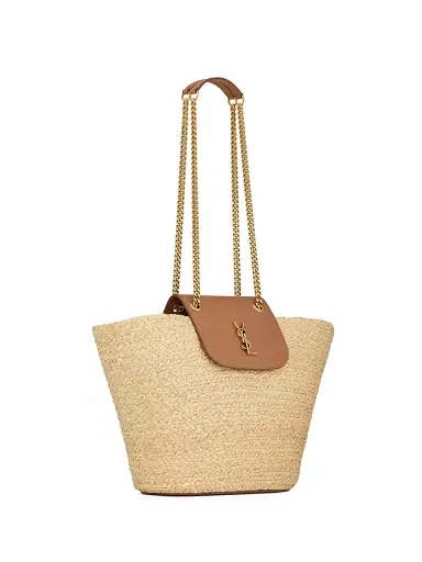 Saint Laurent Women's Manon Tote Bag in Raffia - Natural | Thumbnail 4 Saint Laurent Women's Manon Tote Bag in Raffia - Natural | Thumbnail 4