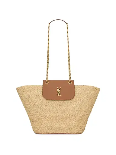 Saint Laurent Women's Manon Tote Bag in Raffia - Natural | Thumbnail 1 Saint Laurent Women's Manon Tote Bag in Raffia - Natural | Thumbnail 1