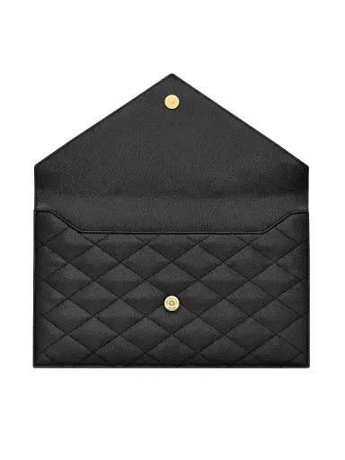 Saint Laurent Women's Paris Pouch in Grain De Poudre Leather | Thumbnail 4 Saint Laurent Women's Paris Pouch in Grain De Poudre Leather | Thumbnail 4