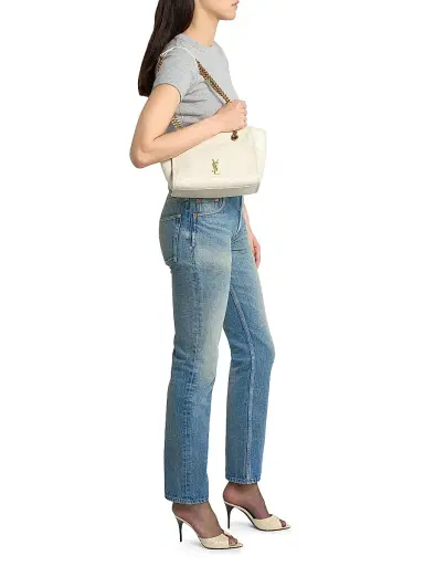 Saint Laurent Women's Niki Shopping Bag in Vintage Leather - White | Thumbnail 2 Saint Laurent Women's Niki Shopping Bag in Vintage Leather - White | Thumbnail 2