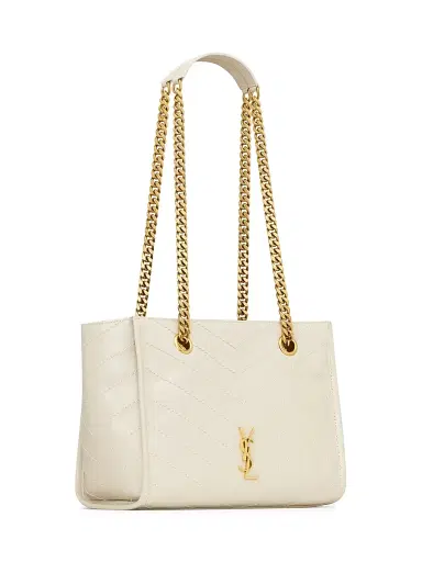 Saint Laurent Women's Niki Shopping Bag in Vintage Leather - White | Thumbnail 4 Saint Laurent Women's Niki Shopping Bag in Vintage Leather - White | Thumbnail 4