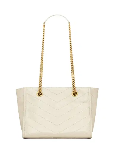 Saint Laurent Women's Niki Shopping Bag in Vintage Leather - White | Thumbnail 6 Saint Laurent Women's Niki Shopping Bag in Vintage Leather - White | Thumbnail 6