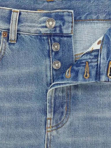 Saint Laurent Women's Neo 90's High-Rise Baggy Jeans - Dark Summer Blue | Thumbnail 3 Saint Laurent Women's Neo 90's High-Rise Baggy Jeans - Dark Summer Blue | Thumbnail 3