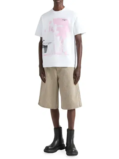 Givenchy Men's Couture Seam Bermuda Shorts in Denim - Army Beige | Thumbnail 2 Givenchy Men's Couture Seam Bermuda Shorts in Denim - Army Beige | Thumbnail 2