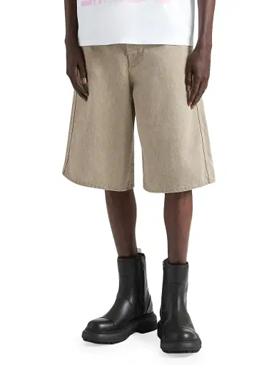 Givenchy Men's Couture Seam Bermuda Shorts in Denim - Army Beige | Thumbnail 3 Givenchy Men's Couture Seam Bermuda Shorts in Denim - Army Beige | Thumbnail 3