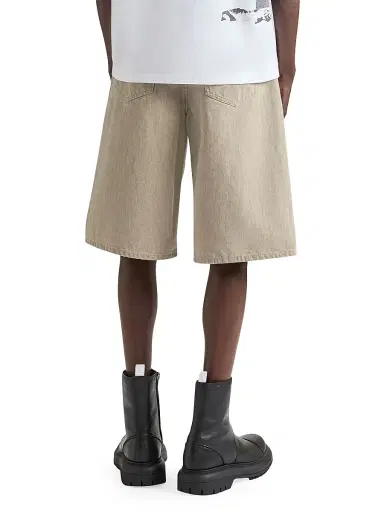 Givenchy Men's Couture Seam Bermuda Shorts in Denim - Army Beige | Thumbnail 4 Givenchy Men's Couture Seam Bermuda Shorts in Denim - Army Beige | Thumbnail 4