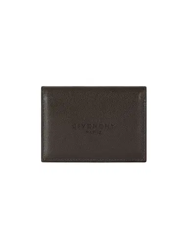Givenchy Men's Antigona Stamped Bicolor Flap Card Holder in Leather - Brown | Thumbnail 1 Givenchy Men's Antigona Stamped Bicolor Flap Card Holder in Leather - Brown | Thumbnail 1