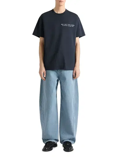 Givenchy Men's Couture Seam Jeans with Striped Reverse - Light Blue | Thumbnail 2 Givenchy Men's Couture Seam Jeans with Striped Reverse - Light Blue | Thumbnail 2