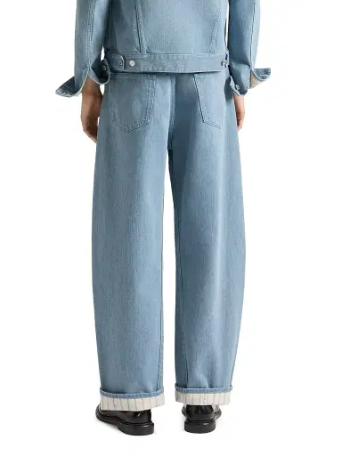 Givenchy Men's Couture Seam Jeans with Striped Reverse - Light Blue | Thumbnail 4 Givenchy Men's Couture Seam Jeans with Striped Reverse - Light Blue | Thumbnail 4