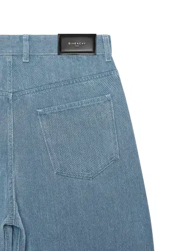 Givenchy Men's Couture Seam Jeans with Striped Reverse - Light Blue | Thumbnail 5 Givenchy Men's Couture Seam Jeans with Striped Reverse - Light Blue | Thumbnail 5