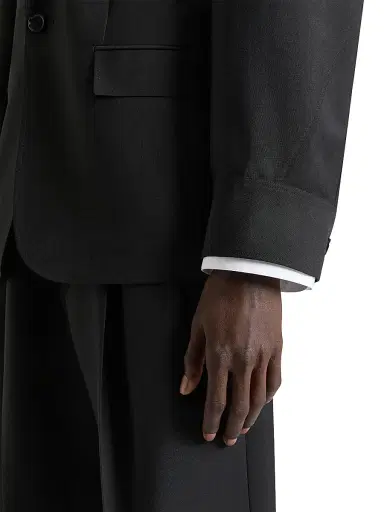 Givenchy Men's Couture Seam Single-Breasted Jacket in Wool and Mohair - Black | Thumbnail 5 Givenchy Men's Couture Seam Single-Breasted Jacket in Wool and Mohair - Black | Thumbnail 5
