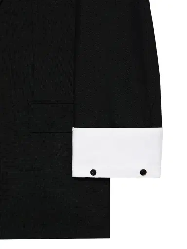 Givenchy Men's Couture Seam Single-Breasted Jacket in Wool and Mohair - Black | Thumbnail 6 Givenchy Men's Couture Seam Single-Breasted Jacket in Wool and Mohair - Black | Thumbnail 6