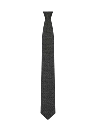 Givenchy Men's Tie in Knitted Silk - Light Grey Melange | Thumbnail 1 Givenchy Men's Tie in Knitted Silk - Light Grey Melange | Thumbnail 1