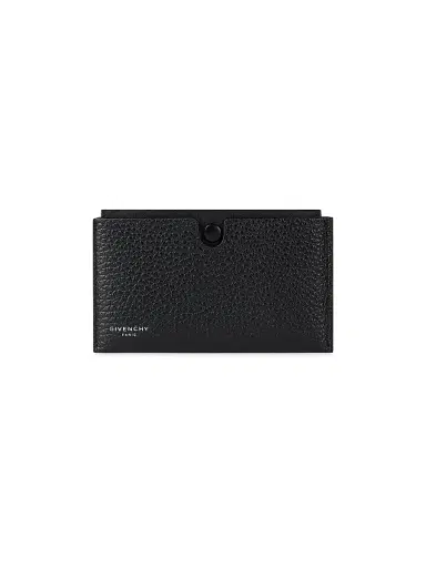 Givenchy Men's Fold Card Holder with Case in Grained Leather - Black | Thumbnail 1 Givenchy Men's Fold Card Holder with Case in Grained Leather - Black | Thumbnail 1