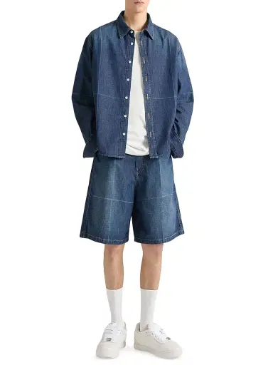Givenchy Men's Shirt in Denim with Folded Effect - Indigo Blue - Size XXL | Thumbnail 2 Givenchy Men's Shirt in Denim with Folded Effect - Indigo Blue - Size XXL | Thumbnail 2