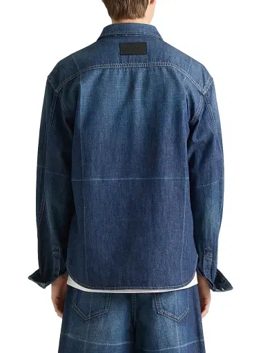 Givenchy Men's Shirt in Denim with Folded Effect - Indigo Blue - Size XXL | Thumbnail 4 Givenchy Men's Shirt in Denim with Folded Effect - Indigo Blue - Size XXL | Thumbnail 4