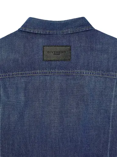 Givenchy Men's Shirt in Denim with Folded Effect - Indigo Blue - Size XXL | Thumbnail 5 Givenchy Men's Shirt in Denim with Folded Effect - Indigo Blue - Size XXL | Thumbnail 5